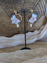 Boucles d'oreilles Orchidée