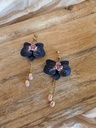 Les Boucles d'oreilles pendantes Orchidée