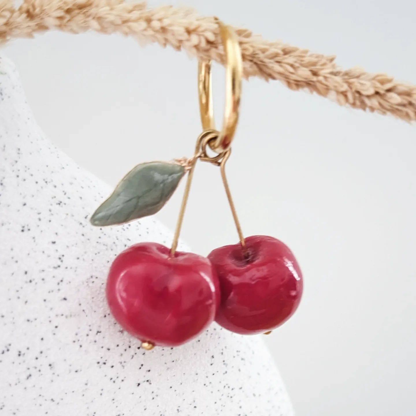 Les créoles Interchangeables cherry 